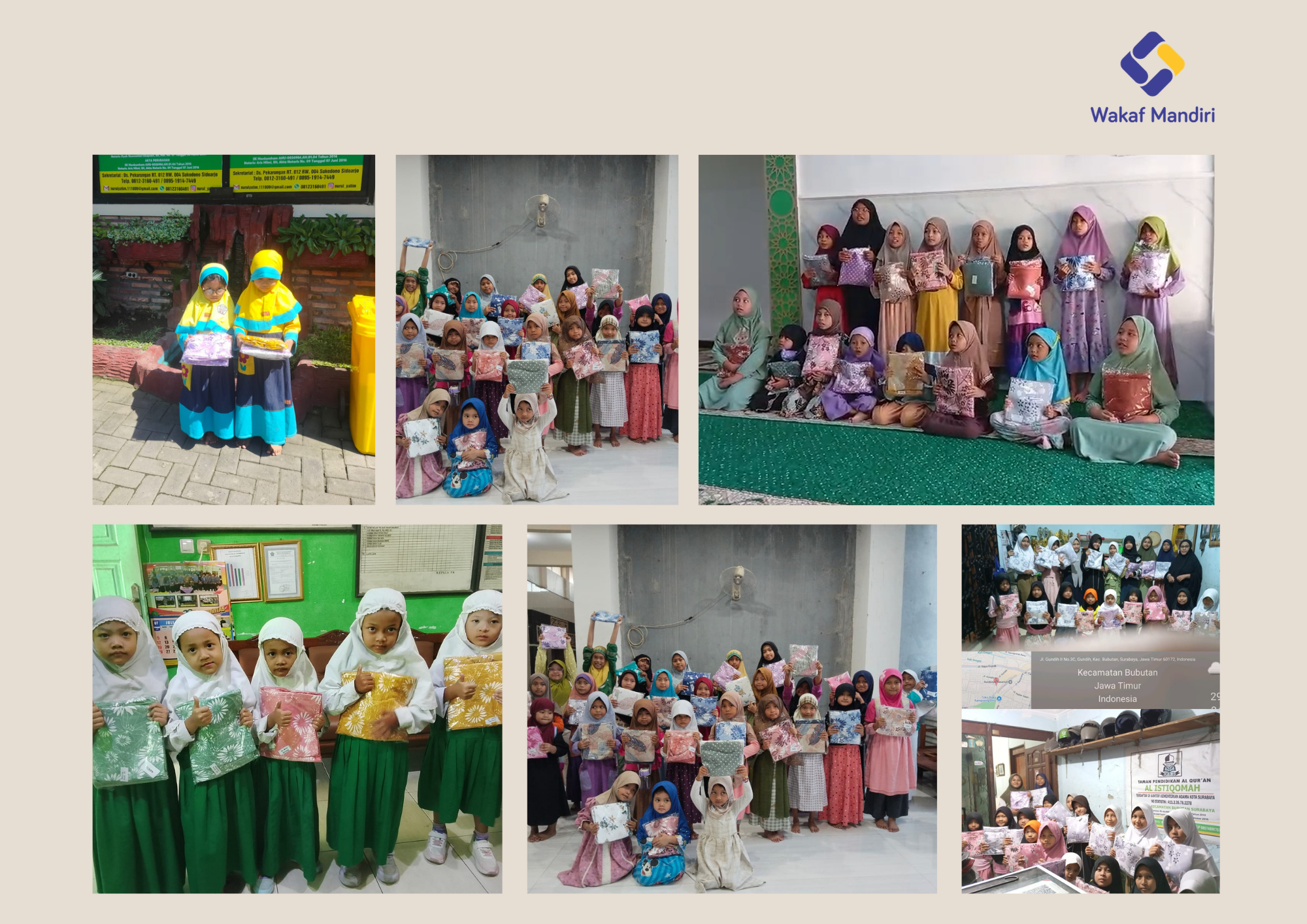 Wakaf Mandiri Dan Hi Cloth Fashion Salurkan 176 Mukenah Untuk Anak Yatim Dan Dhuafa