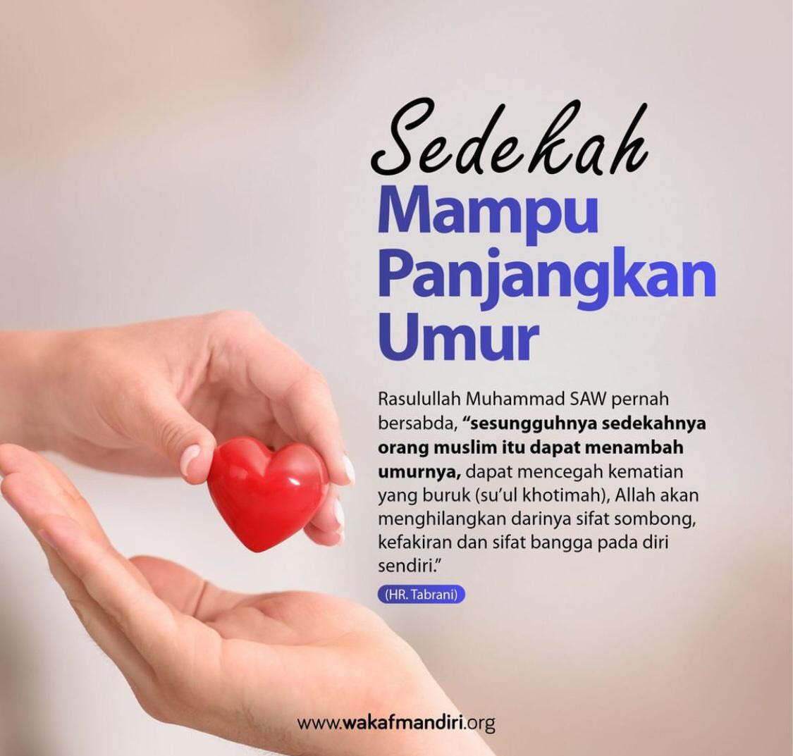  Sedekah, Mampu Panjangkan Umur