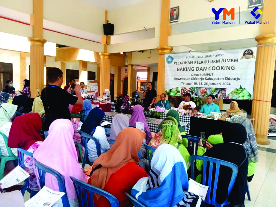  Sosialisasi Program Wakaf Mandiri di Pelatihan UMKM Baking dan Cooking Sidoarjo